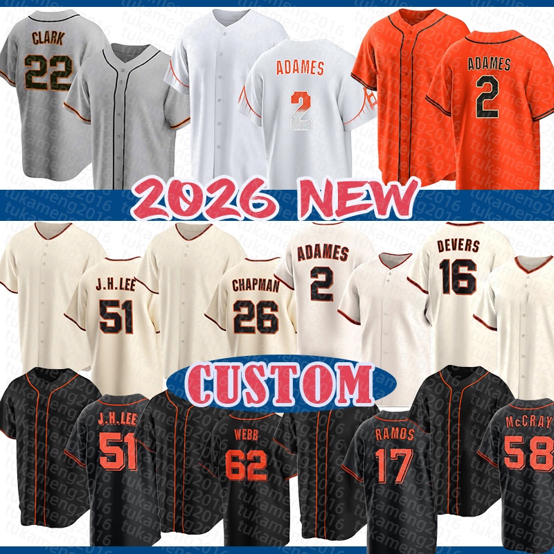 Jung Hoo Lee Matt Chapman Baseball Jerseys Man Rafael Devers Willy Adames Heliot Ramos Logan Webb Randy Rodriguez Grant McCray Patrick Bailey Matt Williams