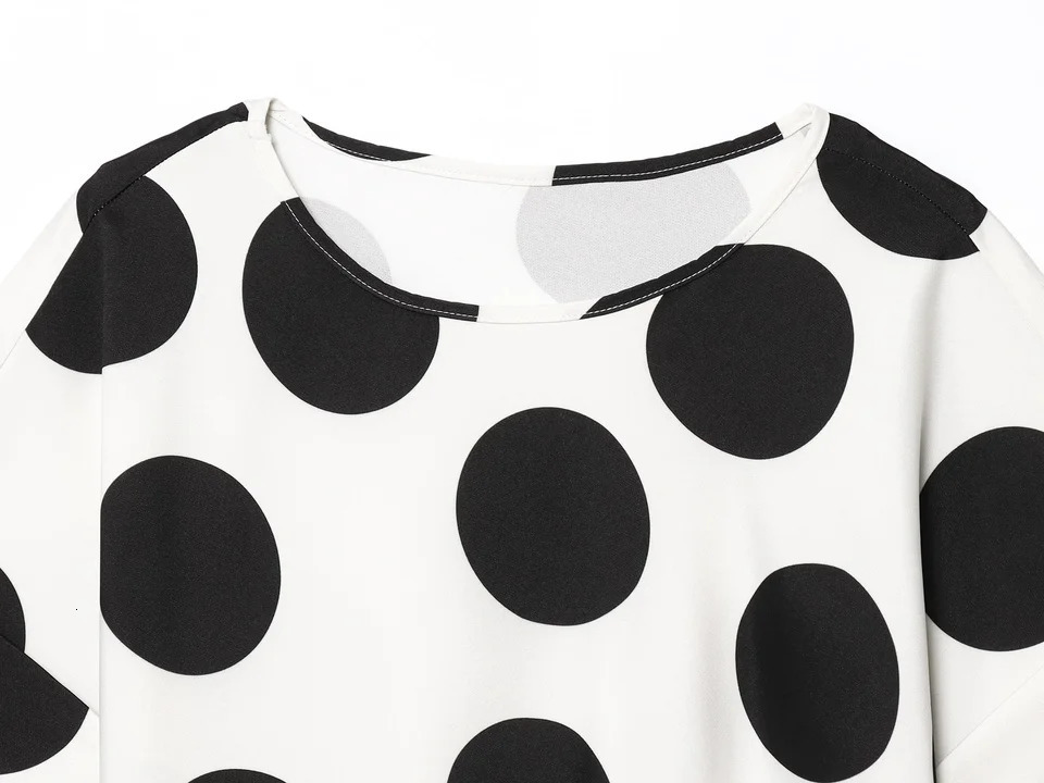 KONDALA Casual Polka Dot Pants Set Women Short Sleeve O-Neck Top Long Pants 2025 Fashion Spring Summer Holiday Leisure Mujer Set 260423