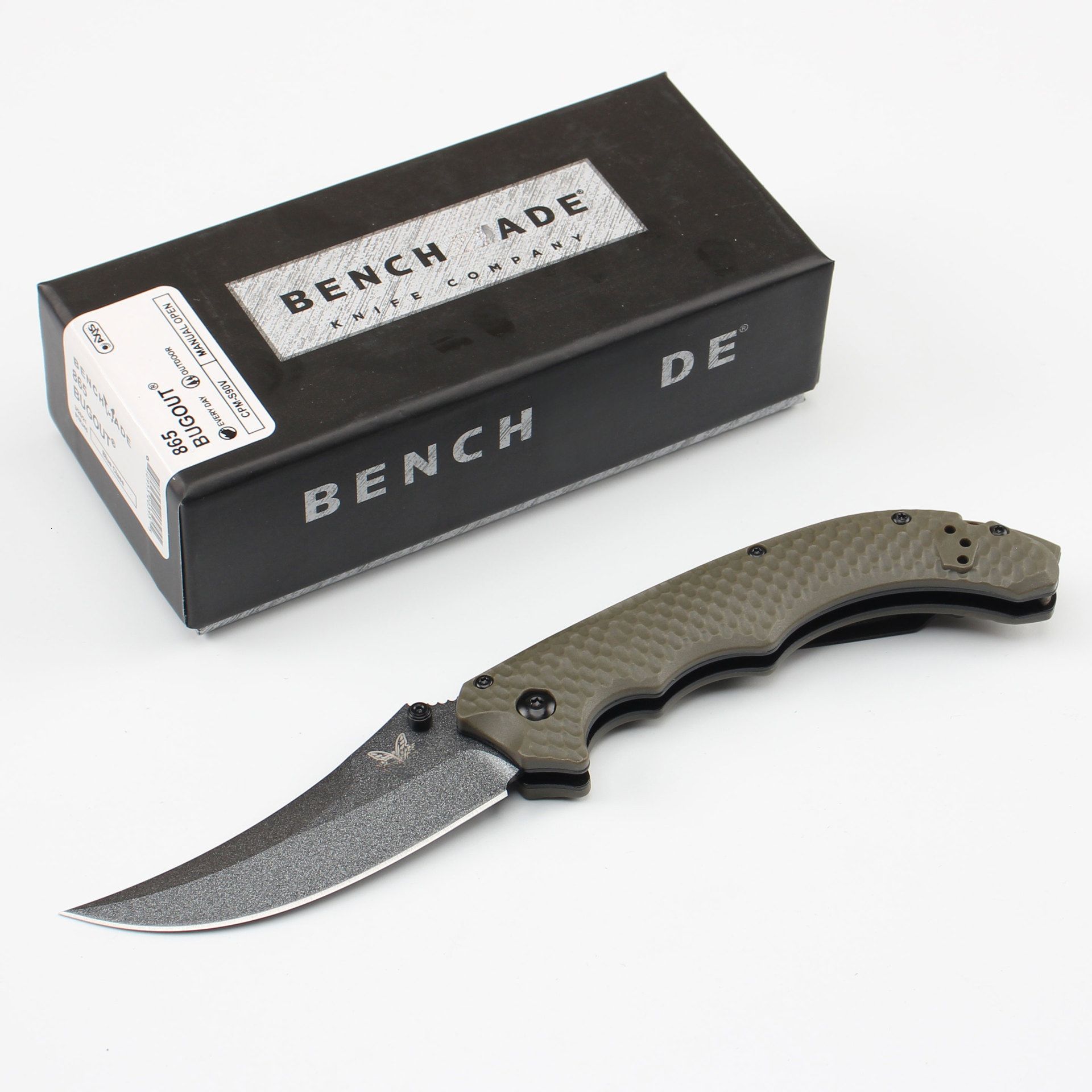 865 Mini Bedlam Best Foam Carbon Fiber / G10 Washers Folding Pocket EDC Tool Camping Hunt Mark S90V Blade Outdoors Knife