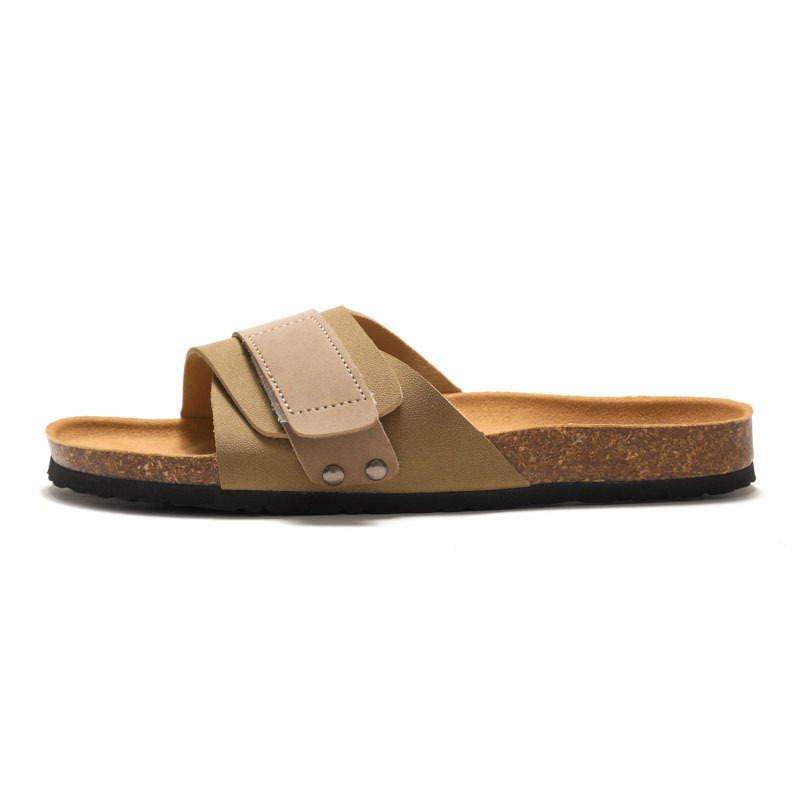RUIZUSTOCK Free shipping luxury Slippers Summer Cork Slippers with Anti slip Thick Bottom for Wearing Outside
