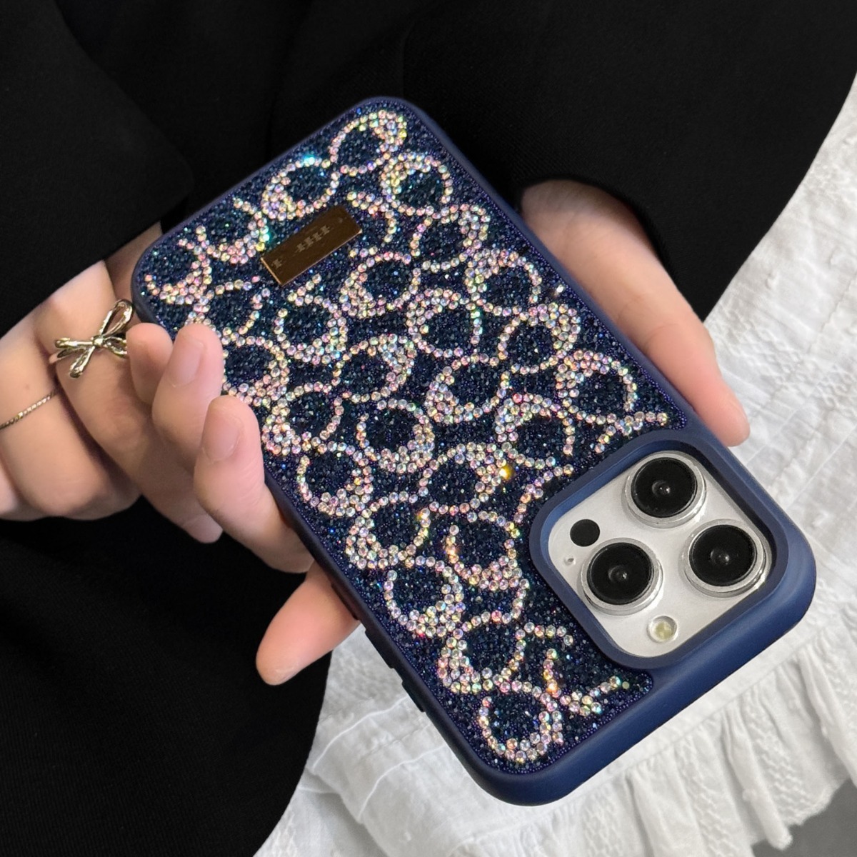 Foreign Trade Exclusive Skin Feel Diamond Protective Case for iPhone 17 Pro Max Apple 16 Shockproof and Drop-resistant