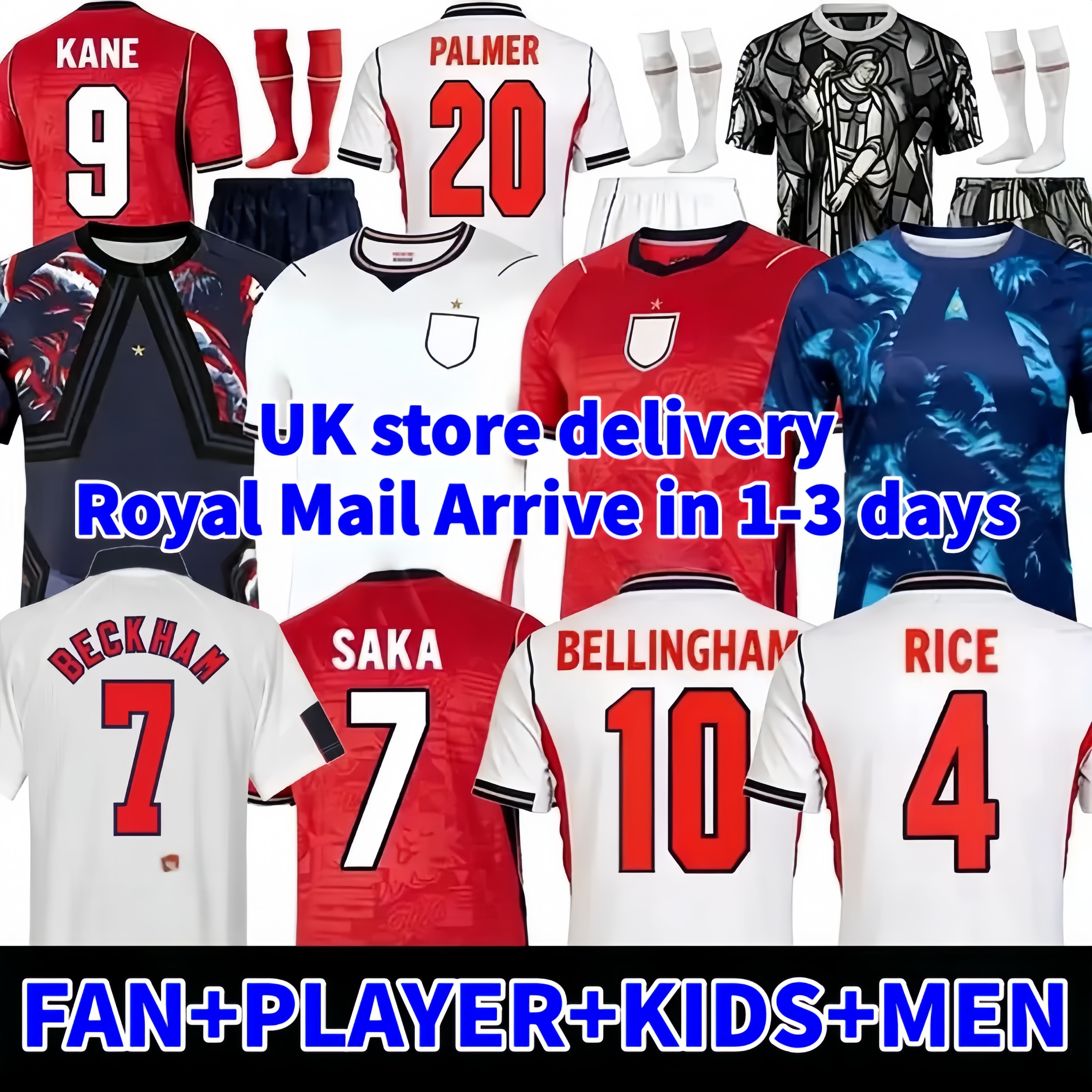 UK Stock england kit 26 27 world cup 2026 Football Shirt PALMER EZE BELLINGHAM 10 MAGUIRE 6 Football kits Soccer Jersey RASHFORD KANE SAKA RICE FODEN Men