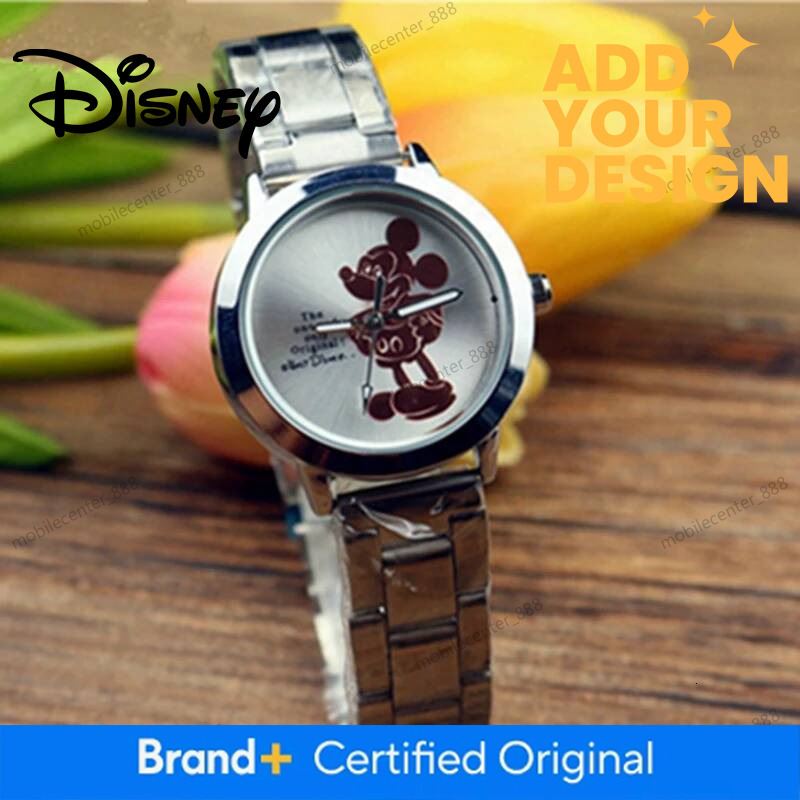 Designer Disney Disney Mickey Mouse Minnie Kids Student Cartoon Watch Aolly Steel Quartz Watches Clock For Boys Girls Gift Luxury - view 3