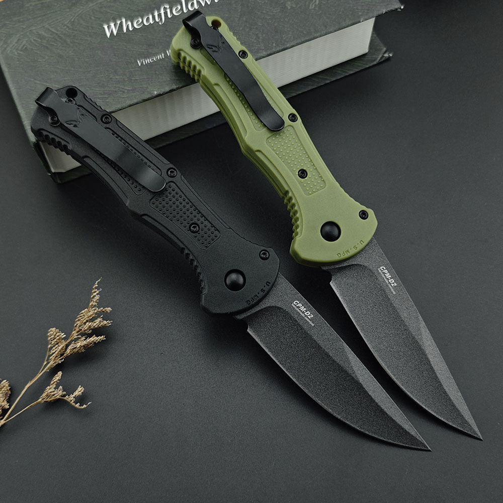 BM 9070 Folding Pocket Knife Drop Point Plain Blade Grivory Handle Hunting Camping Tactical Combat Self-defense Multitool Knives