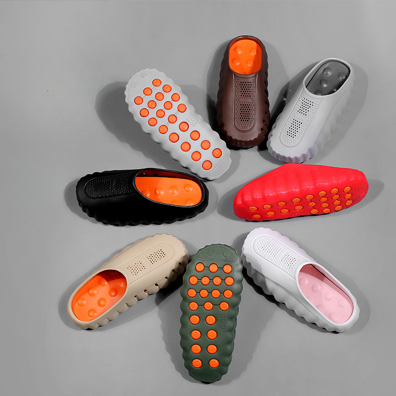 Summer Slippers Non-slip Soft Sole Home Slides Luxury Designer Slippers Daily Wear Soft Footwear Slides Closed-Toe Thick-Soled EVA Massage Recovery Sa