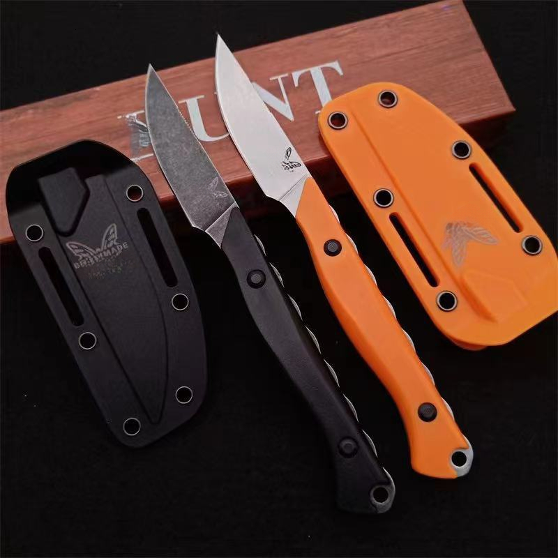 BM15700 High-hardness Fixed Blade Knife D2 Steel Blade G10 Handle Outdoor Jungle Adventure EDC Fishing Tool Escape Tool Men's Gift