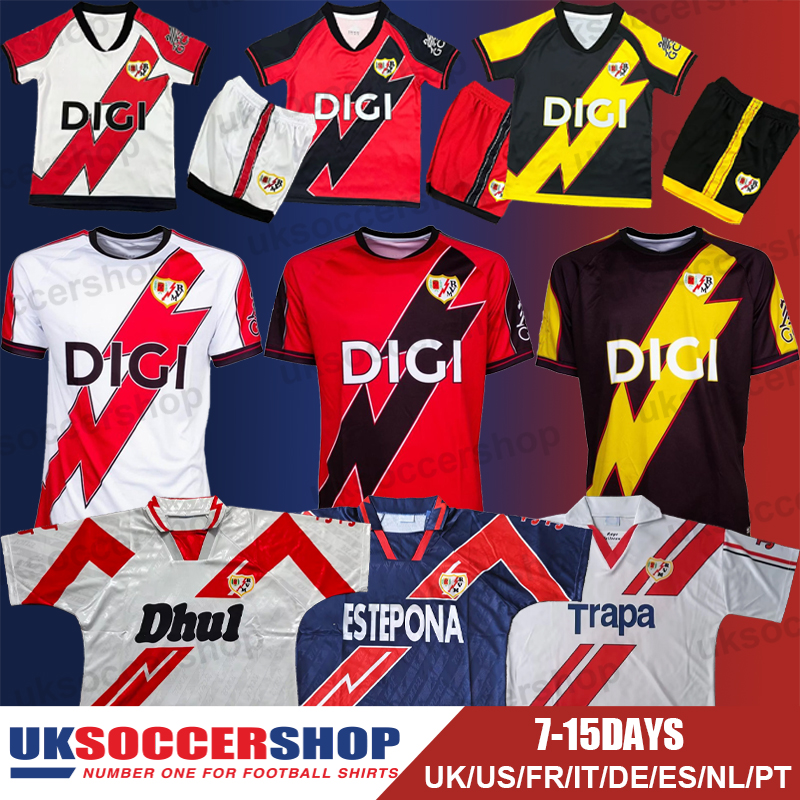 Rayo Vallecano Football Jerseys 25 26 Soccer Jerseys Retro Football Shirts Tops Kits Men Kids Women Fans Player 3XL 4XL