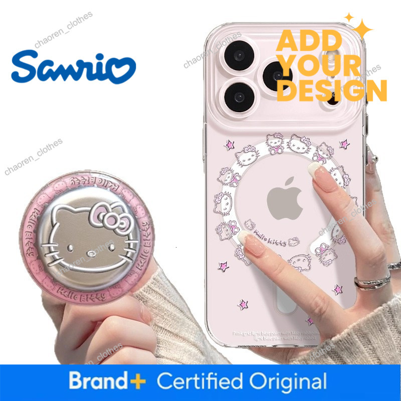 Kt Cat Transparent Magnetic Metal Fitted Case for Apple iPhone 17 Pro Max - Compatible with iPhone 16/15, Cat Hello Kitty Design, Magnetic Closure - view 6