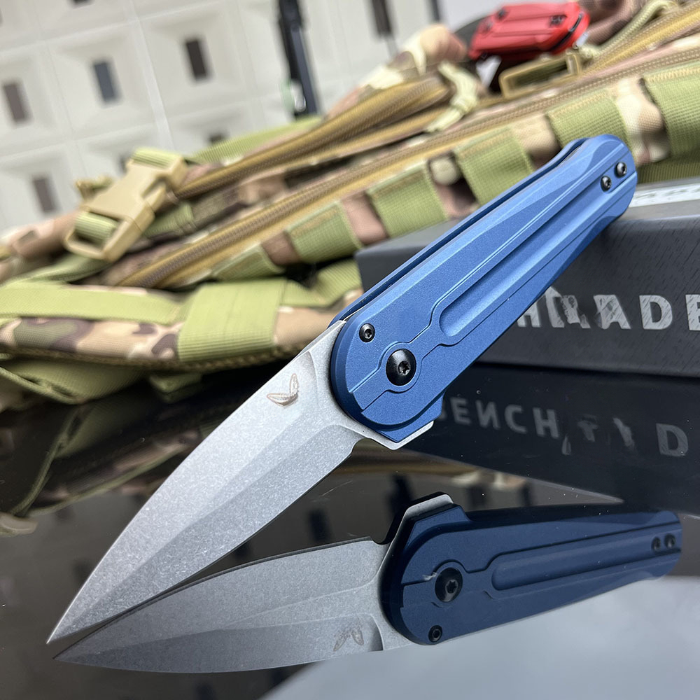 All-New BM491 Folding Knife D2 Steel Blade with Aluminum Handle for Outdoor Camping Cutting Survival Scenarios Daily Carry Tool