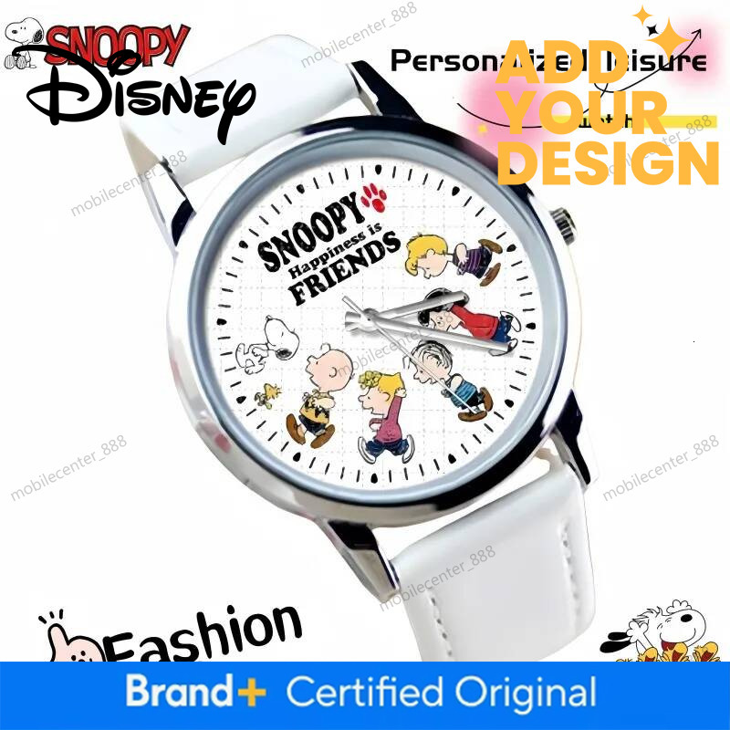 Designer Disney Snoopy Watch For Students, Cute Cartoon, Personalized Fashion Creative Casual Wristwatch, Birthday Gift For Boys And Girls Luxury
