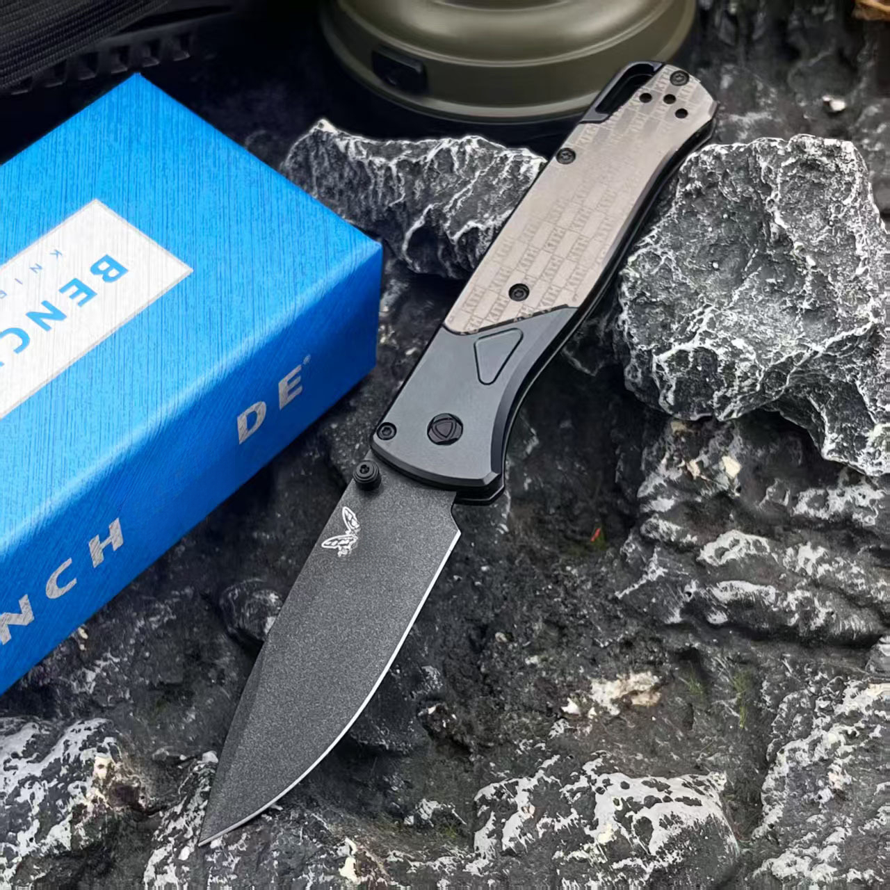 BM535 KITH Bugout Aluminum Handle Ball Bearings Mark M390 Pocket EDC Tool Camping Hunting Fish Tactical Folding Blade Knife
