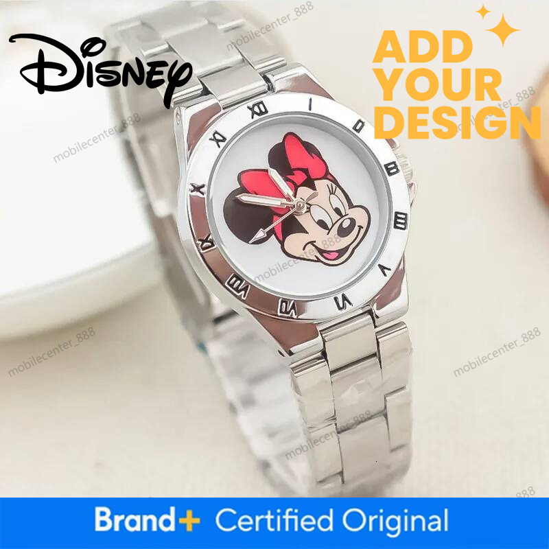Designer Disney Disney Mickey Mouse Minnie Kids Student Cartoon Watch Aolly Steel Quartz Watches Clock For Boys Girls Gift Luxury - view 5