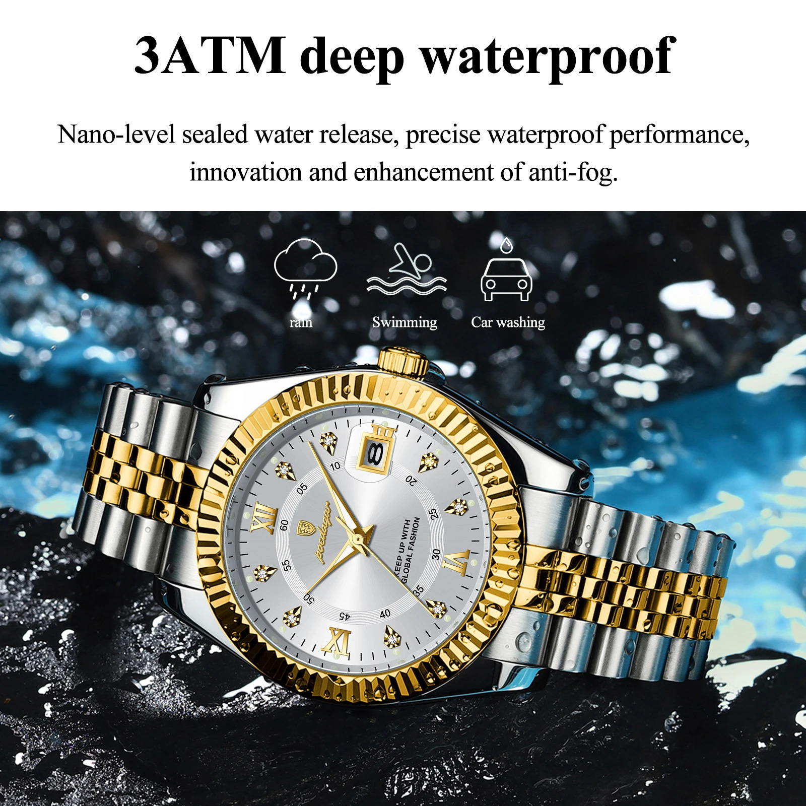 POEDAGAR y Business Men Wristwatch Waterproof Luminous Date Military Man Watch Stainless Steel Fashion Mens Quartz Watches 260424