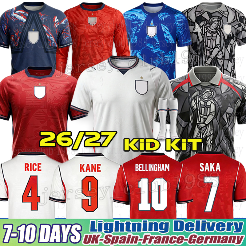 england world cup 2026 football Shirt BELLINGHAM KANE home away jersey SAKA FODEN RICE Soccer Jerseys PALMER JAMES Maguire EZE Long sleeve 3xL 4XL england kit