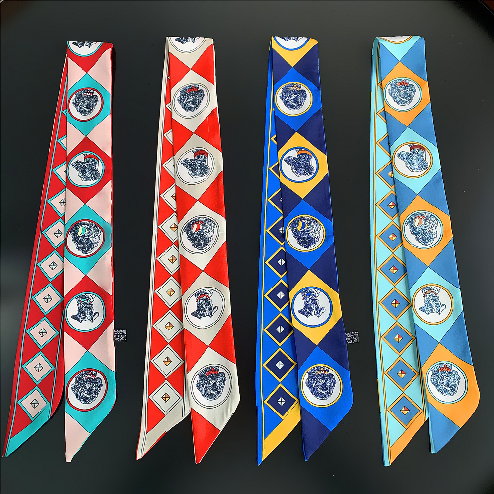 Designer Scarves Silk Scarves Floral-patterned Scarves Headbands Hair Bands Printed Women's Handbag Straps Decorative Lines Fashionable Embellish