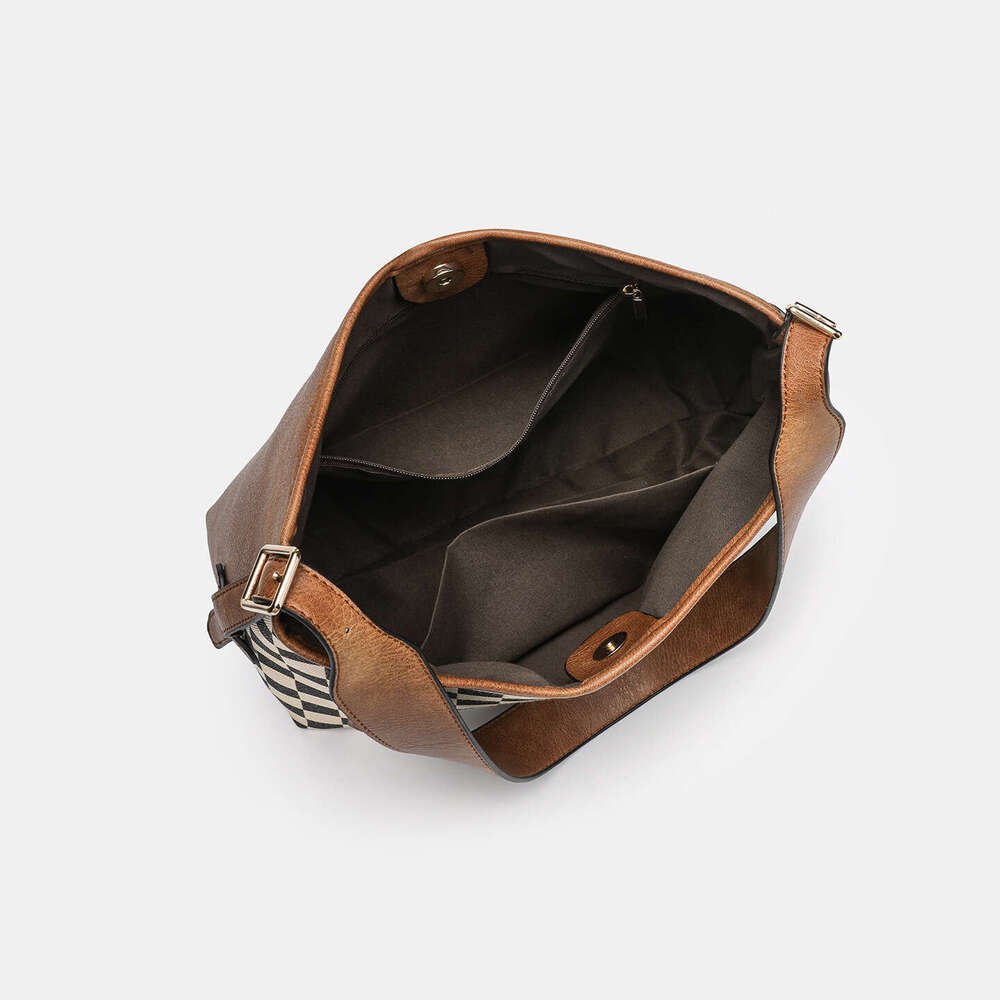 Large-capacity checkered handbag for women, suitable for work, commuting and daily use, shoulder bag