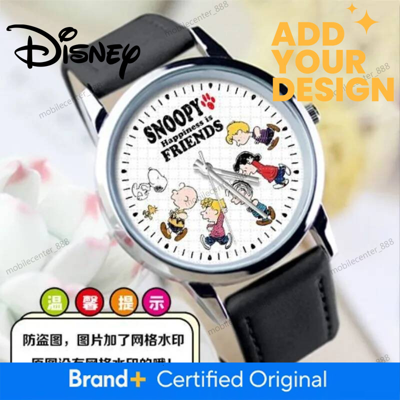 Designer Disney Snoopy Watch For Students, Cute Cartoon, Personalized Fashion Creative Casual Wristwatch, Birthday Gift For Boys And Girls Luxury