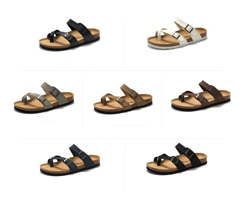 RUIZUSTOCK Free shipping luxury Slippers Summer Cork Slippers with Anti slip Thick Bottom for Wearing Outside