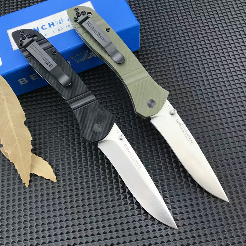 BM710 Folding Knife D2 Blade G10 Handle Outdoor Camping Hunting Kitchen Utility Fruit Tactical Survival Pocket Knives EDC Tools