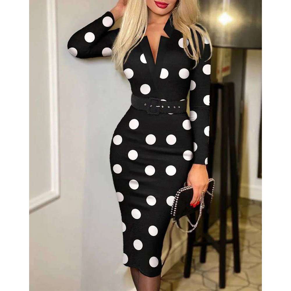 Luxury Print V Neck Dress, Elegant Short Sleeve Belted Midi Dress, Spring Summer Casual Party Dresses, Fashion Women Clothing MAKOUFEI