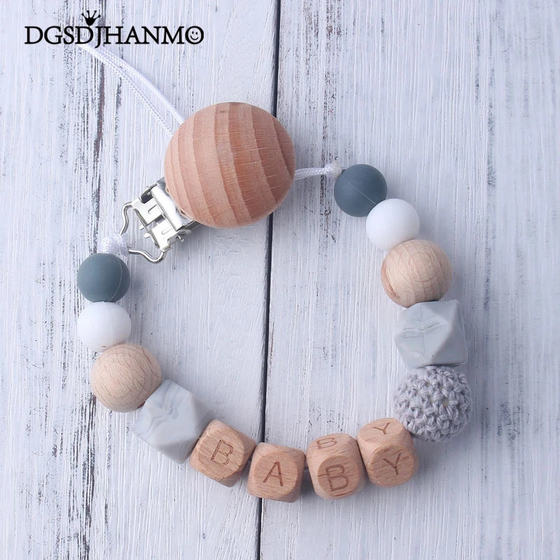 Porta Clip Per Ciuccio Per Neonati Con Nome Personalizzato Gratuito Per Dentizi…