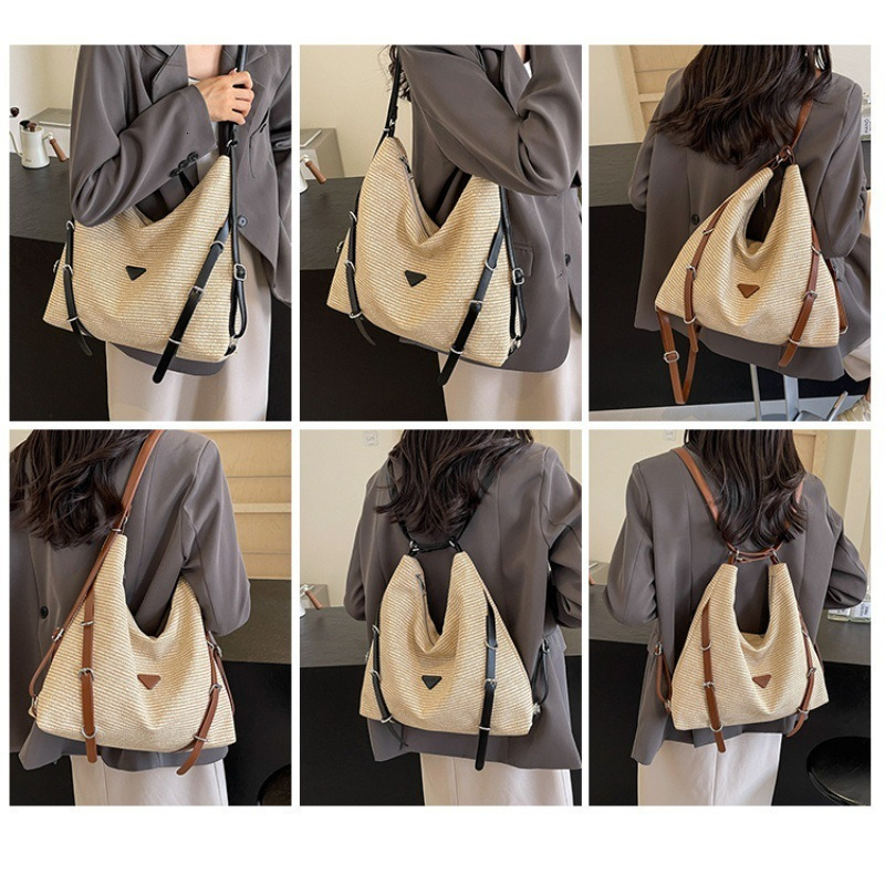 Vintage Women's Tote Bag 2026s New High Beauty Large Capacity Commuter Shoulder Bag Versatile Light Luxury Crossbody Bag