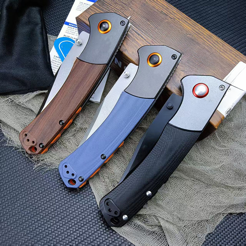 BM 15080 Folding Pocket Knife Damascus Blade Sourwood / G10 Handle Hunting Knife Outdoor EDC Camping Survival Tactical Tools