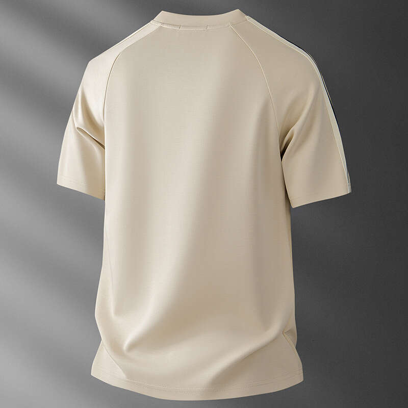 High-End Fashionable Soft Modal Embroidered Short-Sleeve T-Shirt For Men, Summer Thin Cool Round-Neck Half-Sleeve Men's Tee Asia Size