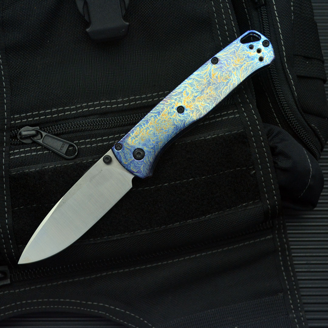 NEW Bench 535 made Bearing Titanium alloy Handle M390 Pocket Survival EDC Tool Camping Hunt Outdoor Folding Knife