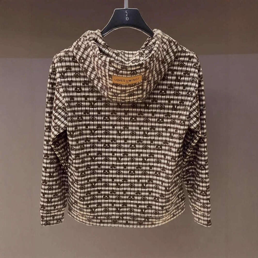 Men's Plaid Hoodie All Over Print Long Sleeve Casual Streetwear Pullover