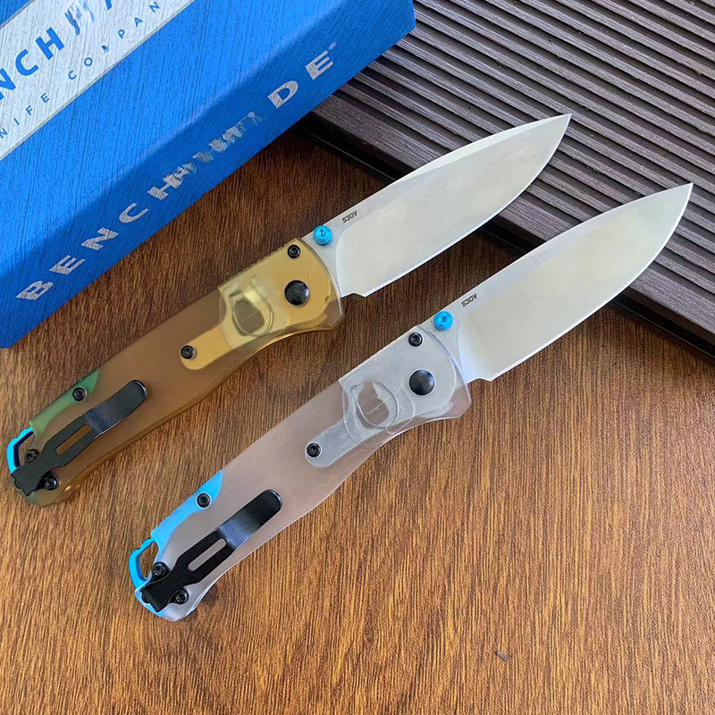 BM535 PEI Handle Camping Folding Outdoor Knife D2 Blade Survival Hiking Portable Self-defense Hunting Multitools Hand Knives