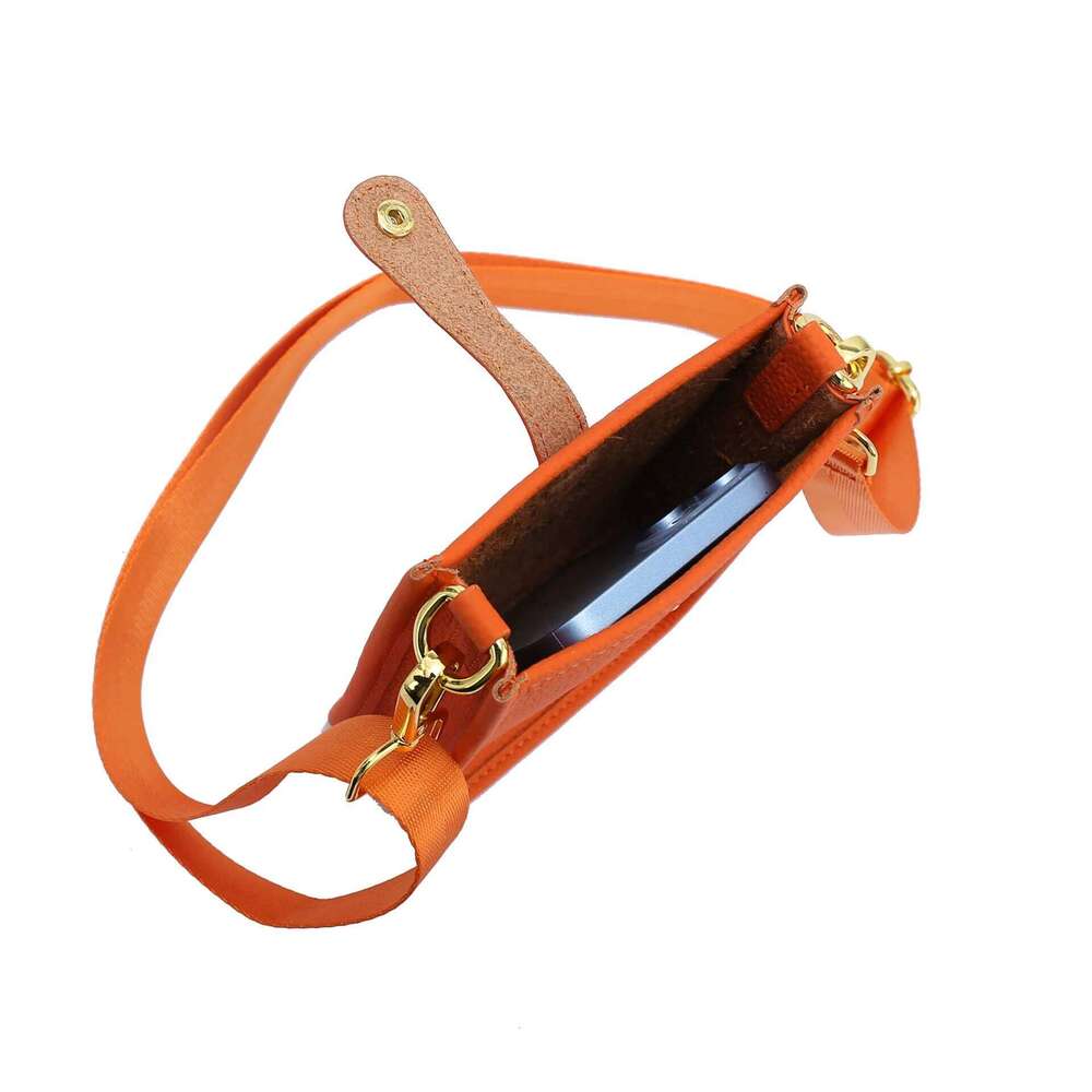 Vintage Tanned Leather Shoulder Fit 6.5 Inch Women's Phone Bags Bucket Cross Bag