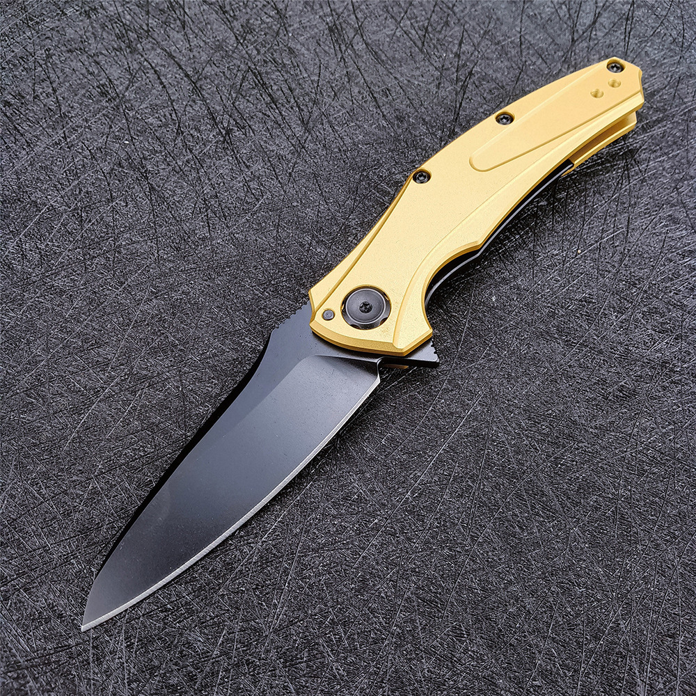 7777 Mini Pocket Folding Knife Aluminum Handle Stone Wash Camping Survival Outdoor Knife Portable Sharp Durable Tool Navaja Jackknife