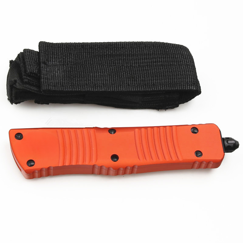 Orange Handle Outdoor Folding Knife High Hardness D2 Aviation Aluminum Alloy 6061 Wilderness Survival Sharp Tool