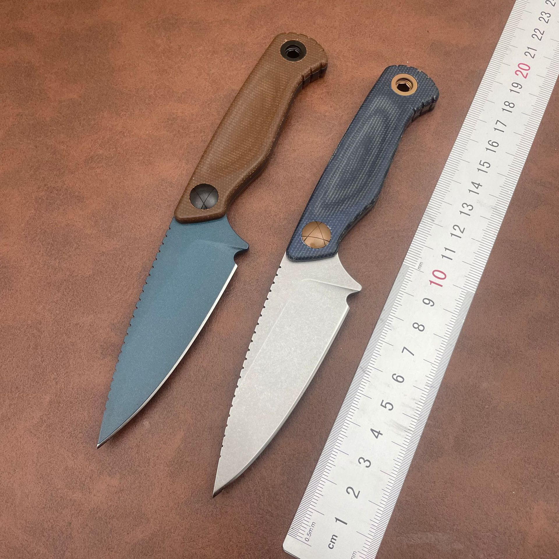 New BM 203BT Fixed Blade Knife with Sheath D2 Steel Blade G10 Handle Outdoor folding knife EDC Camping Knife Hiking Hunting Survival Tools