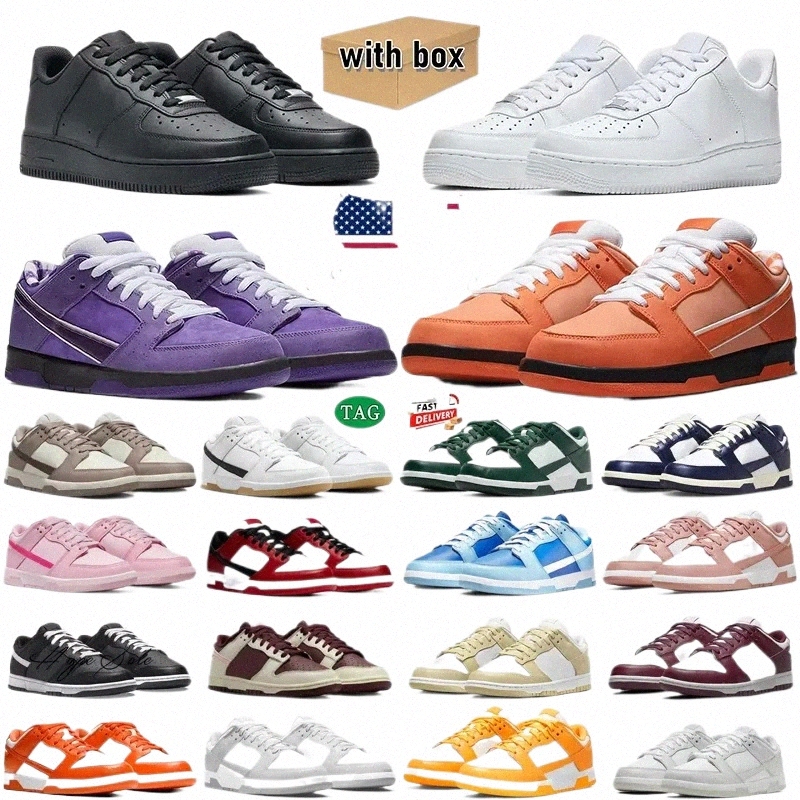 with box one men women designer running Shoes 1 Triple white black Green sneakers outdoor mens trainer D3OU#