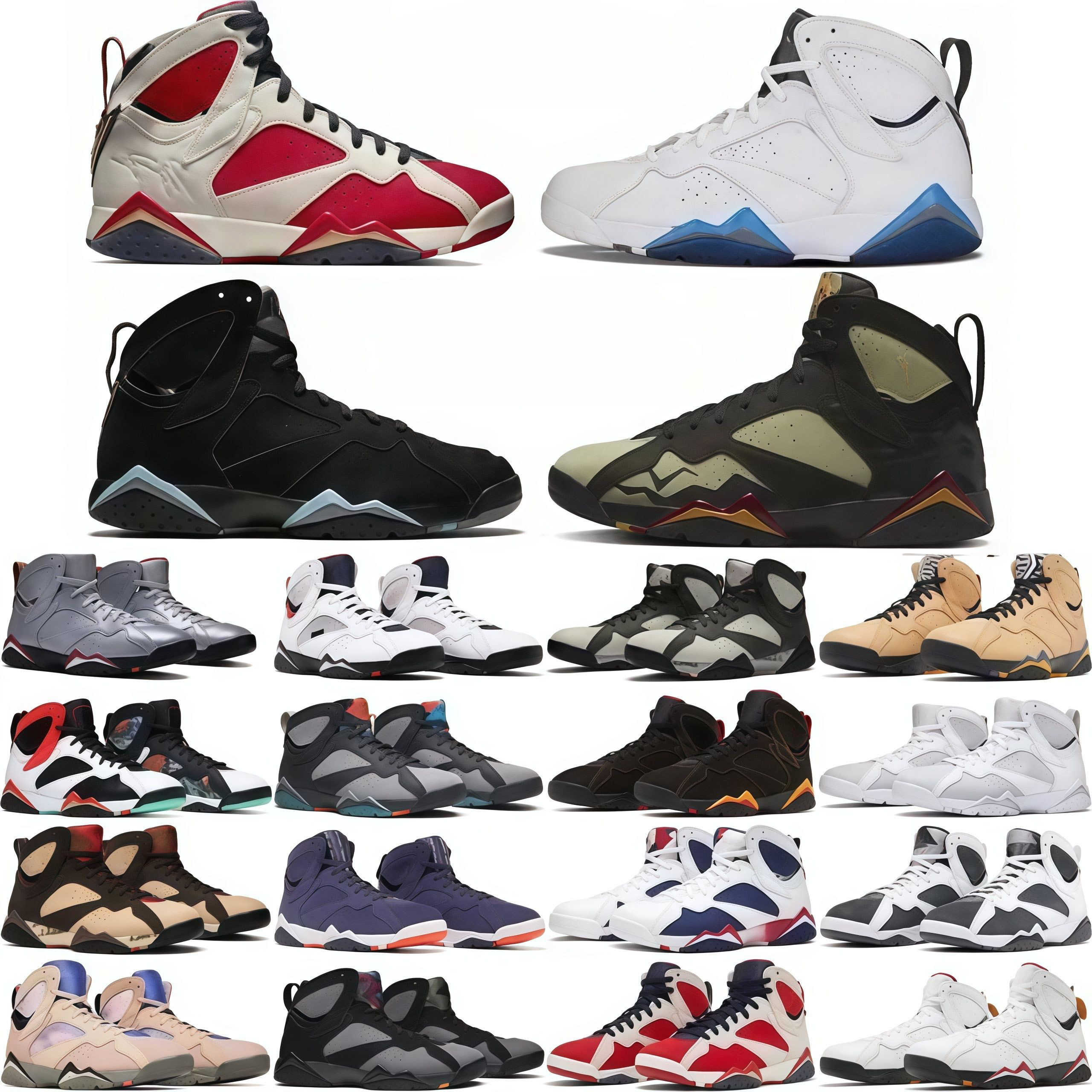 Designer 7S Men Women Basketball Shoes 7 University Blue Hare Raptor Bordeaux Sapphire Flint Paname Citrus Sport Trainer Sneaker