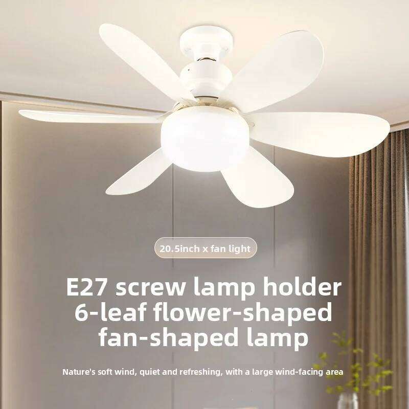30W with remote control, LED light fan, E27 lamp holder, intelligent mute ceiling fan for bedroom and living room