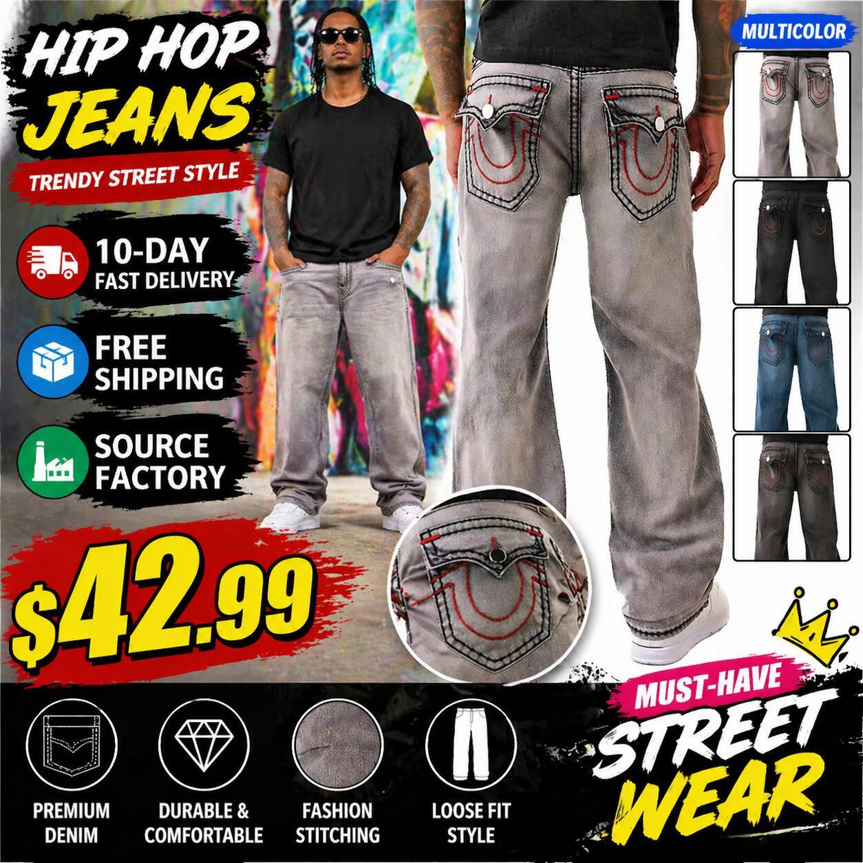 2026 NEW Designer jeans men jeans True Relgionly Jeans Man Pant Cowboy Riding Denim Jeans Gray Same Spring Black Burnt Wool True Religionjeans high quality jeans 5c0e