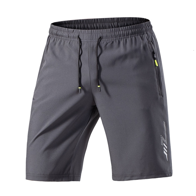 Cross-border European and American style sports running summer loose-fitting ice silk knee-length shorts, men's plus-size quick-dry beach shorts