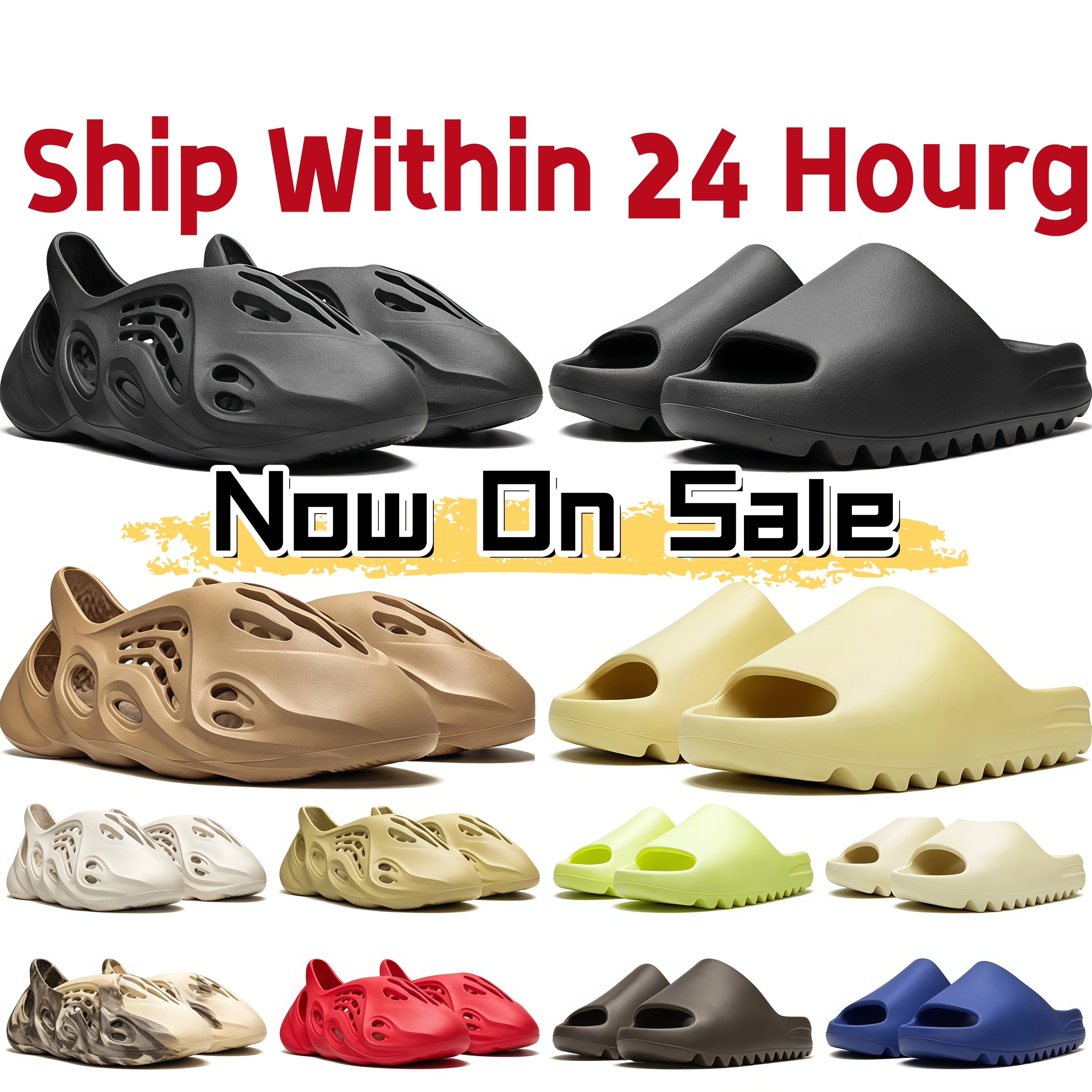 Designer Slides Foam Runner Sand Beach Slippers Mens Woman Slippers Slides Slider Mineral Blue Onyx Pure Ochre Bone Resin Clog Desert Sandal Slipper Beach Shoe 36-48