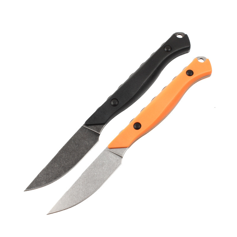 BM 15700 Flyway Fixed Blade Stonewashed Hunting Knife with Nylon Fiber Handle and Sheath. Outdoor Camping Tactical Survival Tool