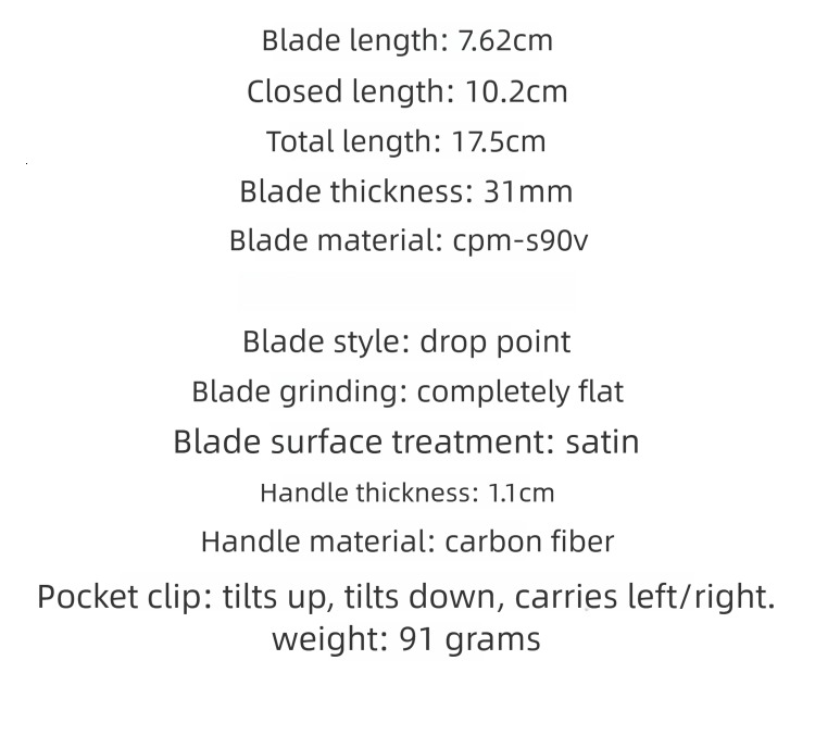 C41 Carbon Fiber Handle Folding High Hardness Outdoor Camping Wilderness Survival Pocket Tool Knife Pocket Knife
