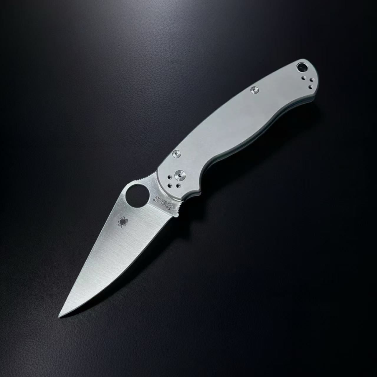 c81 Checkered Aluminum Alloy Handle Folding Knife Outdoor Pocket Knife with Full Steel Handle Camping Hiking Survival Knife Top Pocket Knife