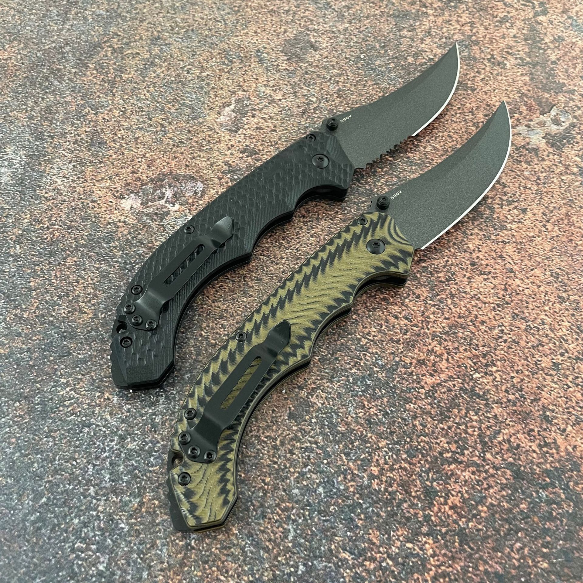 BM Mini Bedlam 865 Tactical Folding Claw Knife S90V Blade G10 Handle Portable Outdoor Utility Knife with Hunting Function
