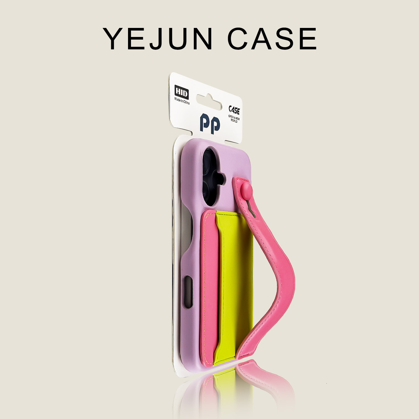 Suitable for iPhone 16/16 17 Blue Case Red Wrist Strap Apple 16 Pro Max Color Block Card Holder 15