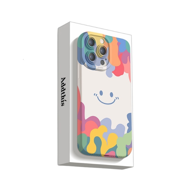 Full Screen Smiley Face Compatible with Apple 17 Phone 14 Plus Soft Case 12 Cute 16 Pro 11 Export 15 XS 7 Eye