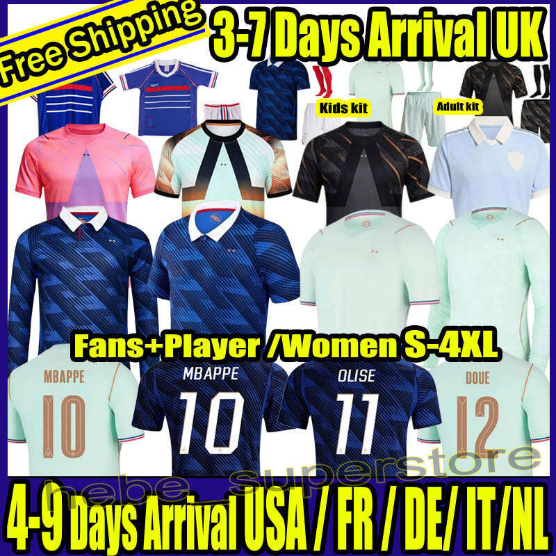 2026 france MBAPPE EKITIKE soccer jersey 2026 French OLISE DEMBELE CHERKI KANTE Barcola Maillot de football shirt CAMAVINGA TCHOUAMENI enfants kids kit women