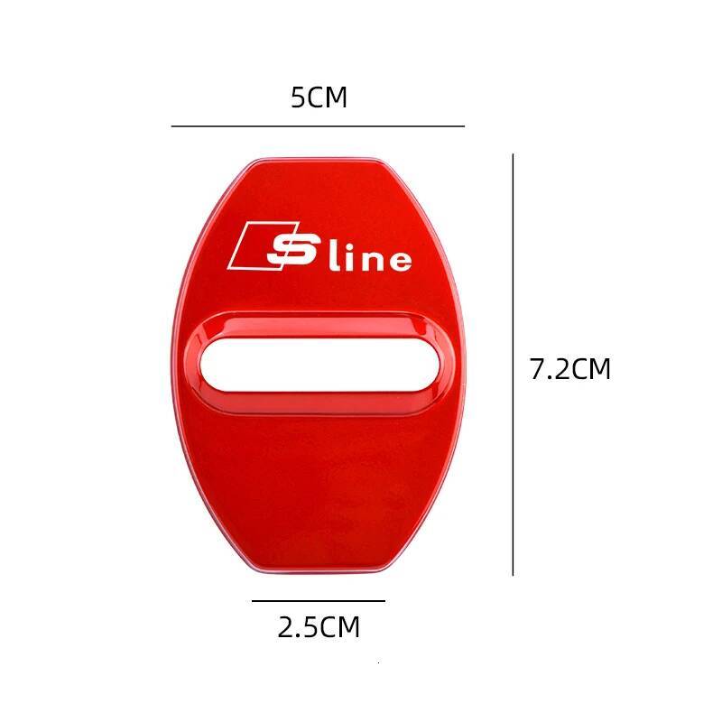 4Pcs Car Door Lock Cover Protector Case Trim for Audi A3 A4 A5 A6 A7 Q3 Q5 Q7 TT S4 S5 RS3 RS4 RS5 etc