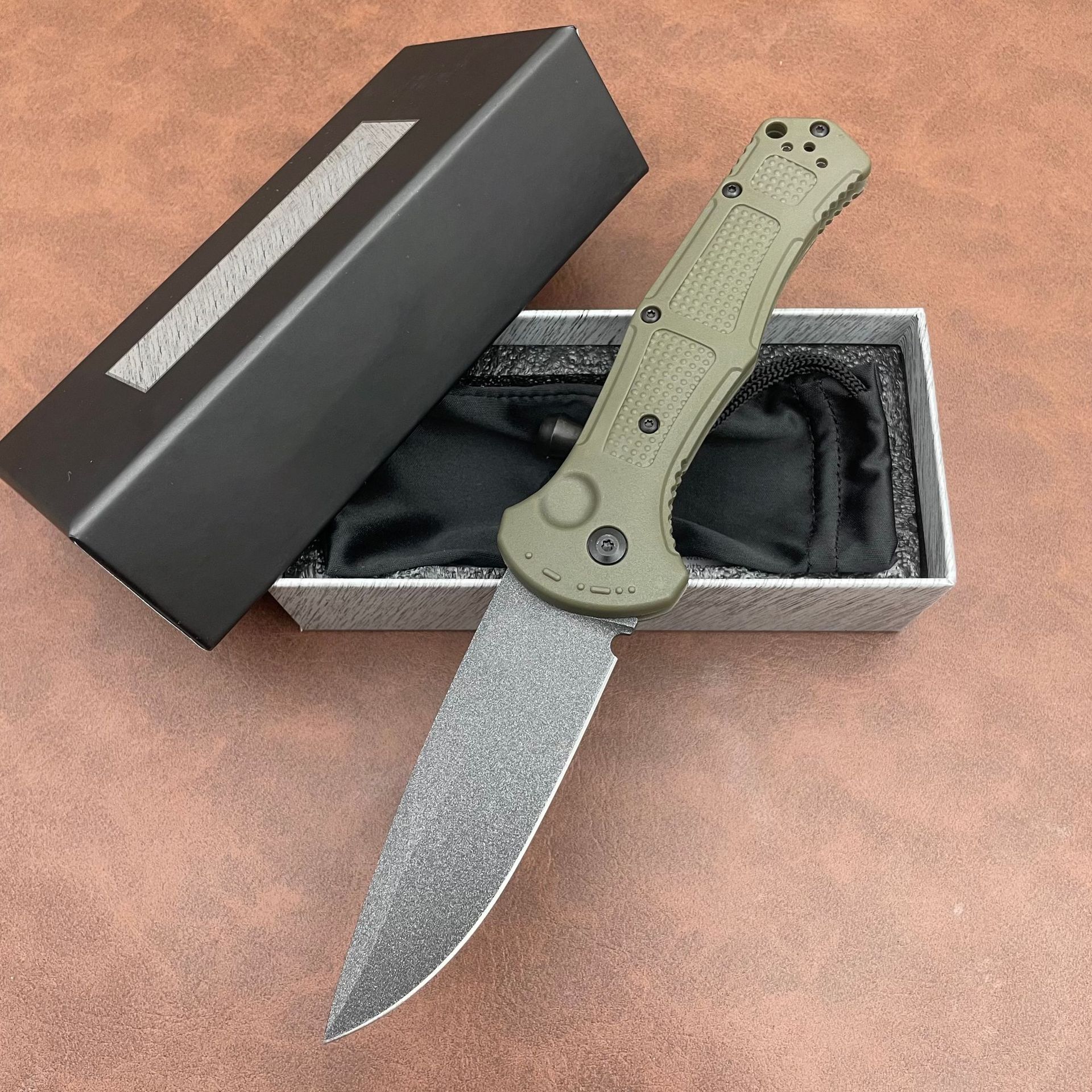 BM9070 Folding Pocket Knife D2 Blade Nylon Fiber Handle Camping Outdoor Hunting Self-defense Portable EDC Utility Knives Tools